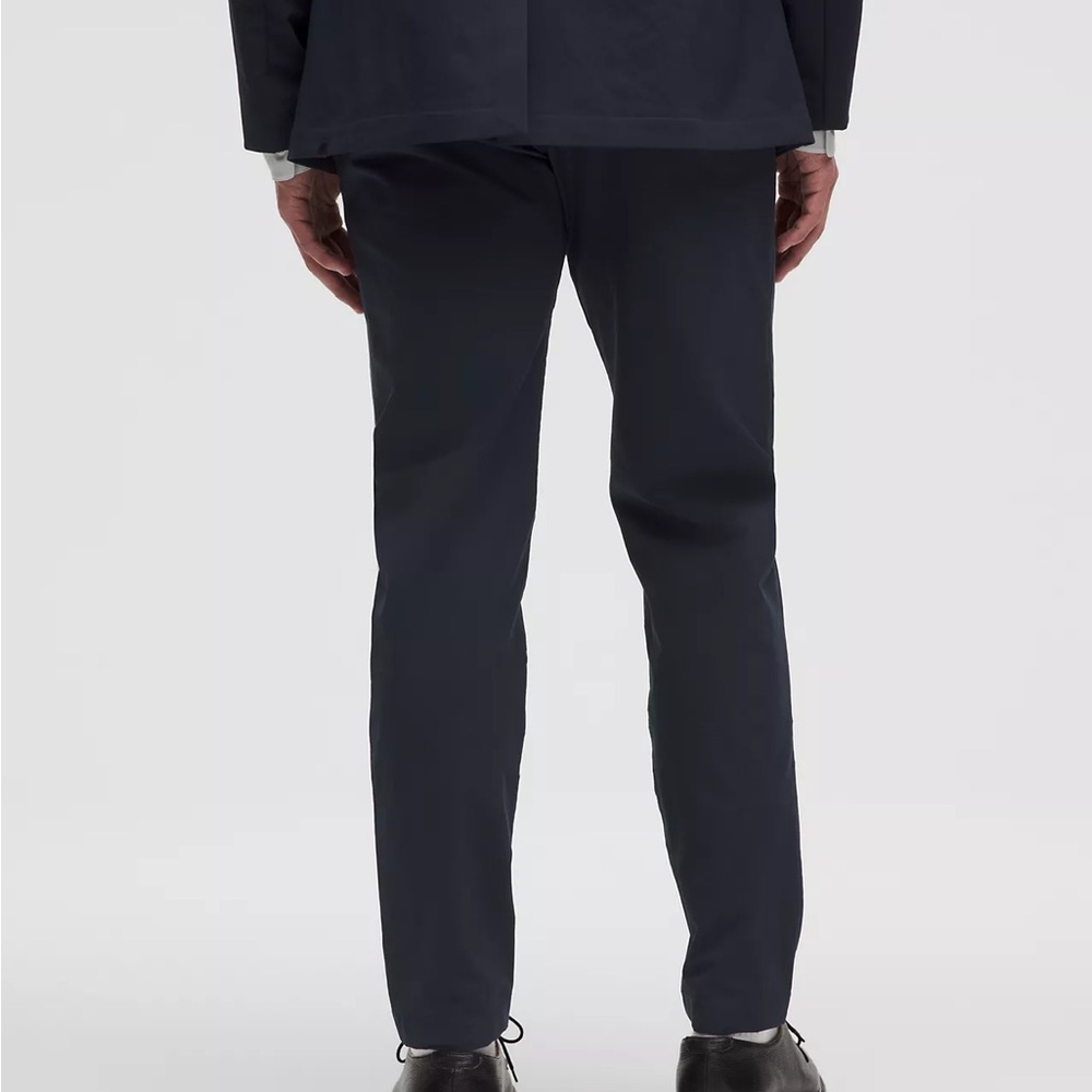 Lululemon Men’s ABC Slim Stretch Cotton Versatwill Trouser Chino Navy Blue Pants - Picture 3 of 16
